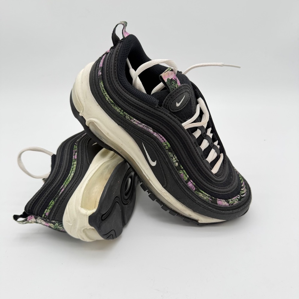 Nike Air Max 97 Womens Black Floral Print Running Shoes Womens  Size 7